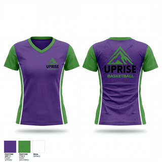 Uprise 12785043 Women's Short Sleeve V-neck Shirt - 1