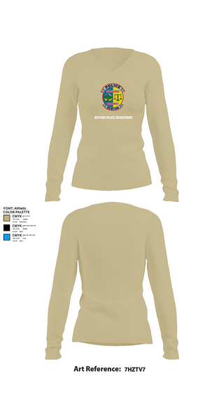 Womens Long Sleeve Vneck Shirt, Newton Police Department, Police, Teamtime, Team time, sublimation, custom sports apparel, team uniforms, spirit wear, spiritwear, sports uniforms, custom shirts, team store, custom team store, fundraiser sports, apparel fundraiser