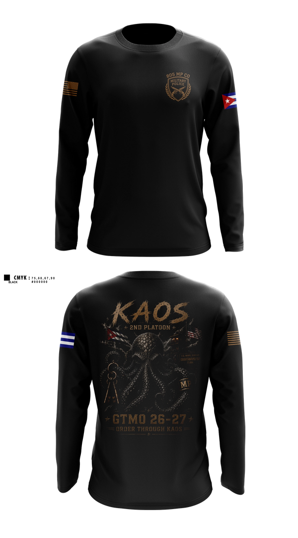 Long Sleeve Performance Shirt, 805th Military Police Company, Army, Teamtime, Team time, sublimation, custom sports apparel, team uniforms, spirit wear, spiritwear, sports uniforms, custom shirts, team store, custom team store, fundraiser sports, apparel fundraiser