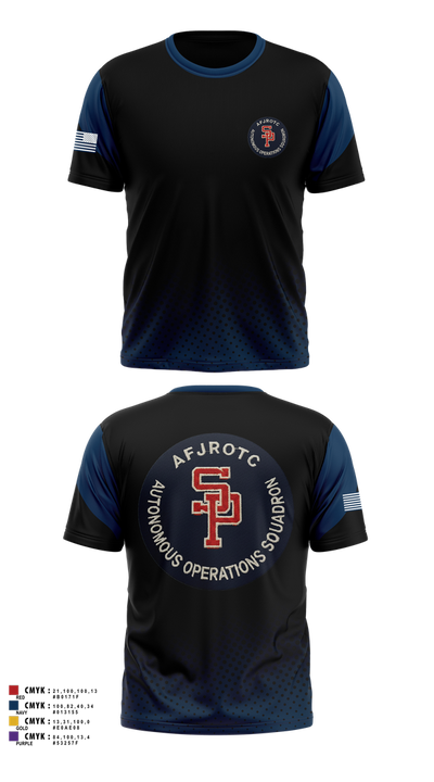 AFJROTC MS-081 DRONE TEAM 88778530 Short Sleeve Performance Shirt - 8