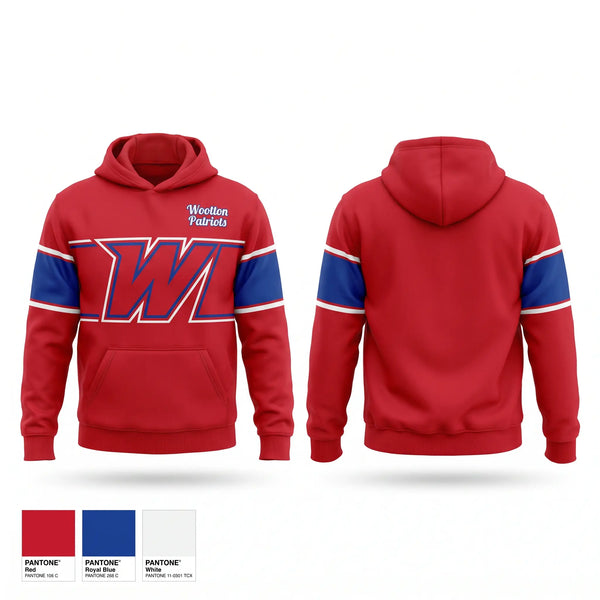 Hoodie, Wootton Patriots, Cheer, Teamtime, Team time, sublimation, custom sports apparel, team uniforms, spirit wear, spiritwear, sports uniforms, custom shirts, team store, custom team store, fundraiser sports, apparel fundraiser