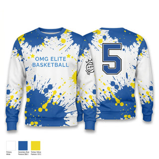 Crew Neck Sweatshirt, OMG ELITE, Men's Basketball, Teamtime, Team time, sublimation, custom sports apparel, team uniforms, spirit wear, spiritwear, sports uniforms, custom shirts, team store, custom team store, fundraiser sports, apparel fundraiser