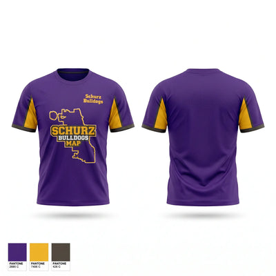 Schurz Bulldogs Soft Poly Tee Cotton Like Feel - 1
