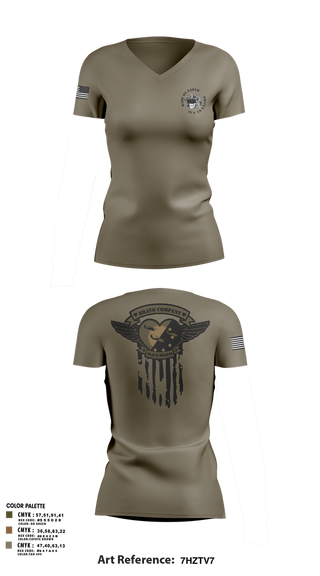 Womens Short Sleeve Vneck Shirt, B/4-3 Assault Helicopter Battalion, , Teamtime, Team time, sublimation, custom sports apparel, team uniforms, spirit wear, spiritwear, sports uniforms, custom shirts, team store, custom team store, fundraiser sports, apparel fundraiser