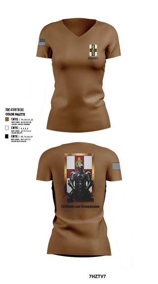 CLINOPS_1MEDBDE 28269446 Women's Short Sleeve V-neck Shirt - 23