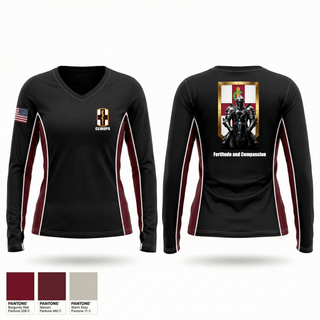 CLINOPS_1MEDBDE 28269446 Women's Long Sleeve V-neck Shirt - 6