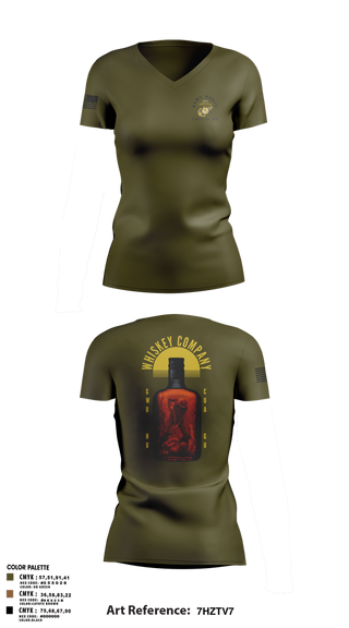 Womens Short Sleeve Vneck Shirt, GWU NROTC, Marines, Teamtime, Team time, sublimation, custom sports apparel, team uniforms, spirit wear, spiritwear, sports uniforms, custom shirts, team store, custom team store, fundraiser sports, apparel fundraiser