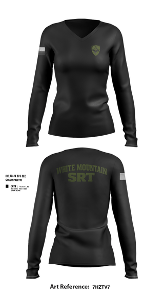 Womens Long Sleeve Vneck Shirt, White Mountain Regional Special Response Team, Police, Teamtime, Team time, sublimation, custom sports apparel, team uniforms, spirit wear, spiritwear, sports uniforms, custom shirts, team store, custom team store, fundraiser sports, apparel fundraiser