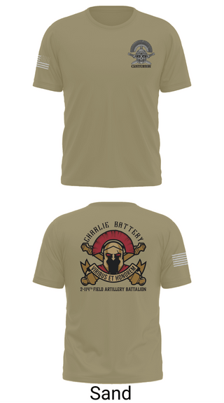 Old School Cotton Feel Shirt, Charlie BTRY 2-114th FA, , Teamtime, Team time, sublimation, custom sports apparel, team uniforms, spirit wear, spiritwear, sports uniforms, custom shirts, team store, custom team store, fundraiser sports, apparel fundraiser