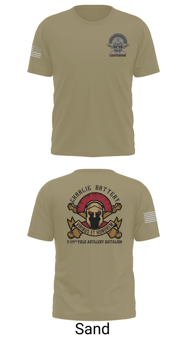 Old School Cotton Feel Shirt, Charlie BTRY 2-114th FA, , Teamtime, Team time, sublimation, custom sports apparel, team uniforms, spirit wear, spiritwear, sports uniforms, custom shirts, team store, custom team store, fundraiser sports, apparel fundraiser