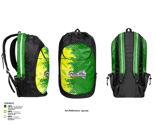 Gear Bag, SUNY Adirondack Community College Soccer, Men's Soccer, Teamtime, Team time, sublimation, custom sports apparel, team uniforms, spirit wear, spiritwear, sports uniforms, custom shirts, team store, custom team store, fundraiser sports, apparel fundraiser