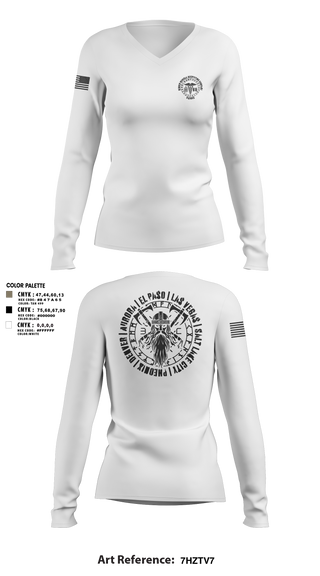 Womens Long Sleeve Vneck Shirt, Denver MRCO, , Teamtime, Team time, sublimation, custom sports apparel, team uniforms, spirit wear, spiritwear, sports uniforms, custom shirts, team store, custom team store, fundraiser sports, apparel fundraiser