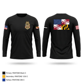Long Sleeve Performance Shirt, Greenbelt police Charlie squad, Police, Teamtime, Team time, sublimation, custom sports apparel, team uniforms, spirit wear, spiritwear, sports uniforms, custom shirts, team store, custom team store, fundraiser sports, apparel fundraiser