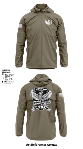 Windbreaker, HHB 5-7 ADA, Army, Teamtime, Team time, sublimation, custom sports apparel, team uniforms, spirit wear, spiritwear, sports uniforms, custom shirts, team store, custom team store, fundraiser sports, apparel fundraiser