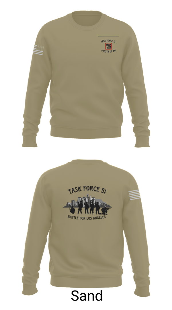 Crew Neck Sweatshirt, 1-185th IN BN, , Teamtime, Team time, sublimation, custom sports apparel, team uniforms, spirit wear, spiritwear, sports uniforms, custom shirts, team store, custom team store, fundraiser sports, apparel fundraiser