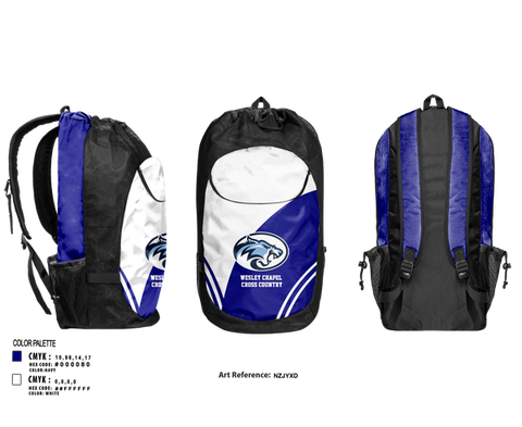 Gear Bag, Wesley Chapel Cross Country, Cross Country, Teamtime, Team time, sublimation, custom sports apparel, team uniforms, spirit wear, spiritwear, sports uniforms, custom shirts, team store, custom team store, fundraiser sports, apparel fundraiser