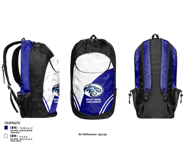 Gear Bag, Wesley Chapel Cross Country, Cross Country, Teamtime, Team time, sublimation, custom sports apparel, team uniforms, spirit wear, spiritwear, sports uniforms, custom shirts, team store, custom team store, fundraiser sports, apparel fundraiser
