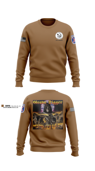 Crew Neck Sweatshirt, Grave digger, Army, Teamtime, Team time, sublimation, custom sports apparel, team uniforms, spirit wear, spiritwear, sports uniforms, custom shirts, team store, custom team store, fundraiser sports, apparel fundraiser