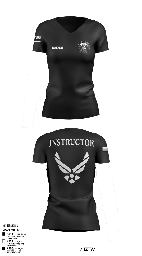 Cadet Wing- USAFA 88686849 Women's Short Sleeve V-neck Shirt - 5