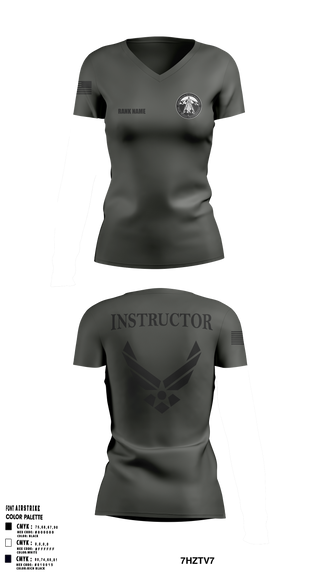 Cadet Wing- USAFA 88686849 Women's Short Sleeve V-neck Shirt - 6