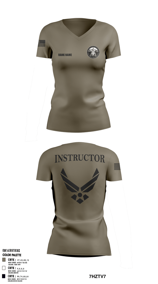Cadet Wing- USAFA 88686849 Women's Short Sleeve V-neck Shirt - 7