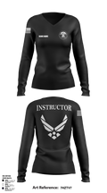 Cadet Wing- USAFA 88686849 Women's Long Sleeve V-neck Shirt - 5