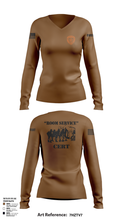 Green Haven CERT 13019233 Women's Long Sleeve V-neck Shirt - 118 (1)