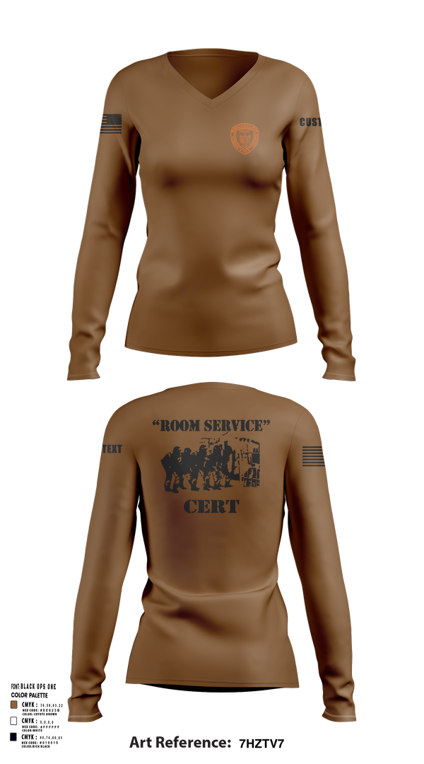 Womens Long Sleeve Vneck Shirt, Green Haven CERT, , Teamtime, Team time, sublimation, custom sports apparel, team uniforms, spirit wear, spiritwear, sports uniforms, custom shirts, team store, custom team store, fundraiser sports, apparel fundraiser