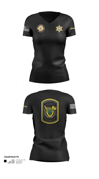 Womens Short Sleeve Vneck Shirt, C.C.S.O. CERT, , Teamtime, Team time, sublimation, custom sports apparel, team uniforms, spirit wear, spiritwear, sports uniforms, custom shirts, team store, custom team store, fundraiser sports, apparel fundraiser