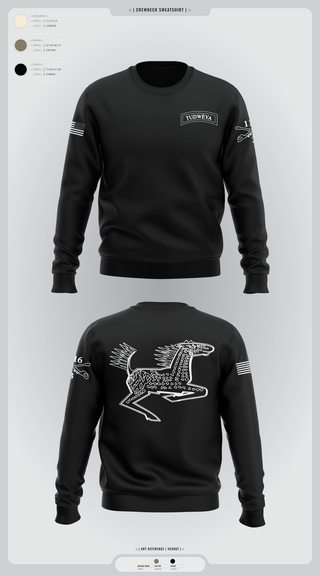 Crew Neck Sweatshirt, DET 1 HHC 3-116 CAV, Army, Teamtime, Team time, sublimation, custom sports apparel, team uniforms, spirit wear, spiritwear, sports uniforms, custom shirts, team store, custom team store, fundraiser sports, apparel fundraiser