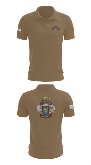 Short Sleeve Performance Polo, 1/75 Ranger Battalion, Army, Teamtime, Team time, sublimation, custom sports apparel, team uniforms, spirit wear, spiritwear, sports uniforms, custom shirts, team store, custom team store, fundraiser sports, apparel fundraiser