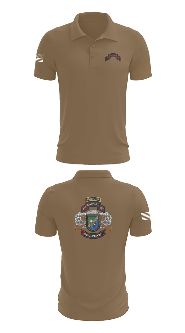 Short Sleeve Performance Polo, 1/75 Ranger Battalion, Army, Teamtime, Team time, sublimation, custom sports apparel, team uniforms, spirit wear, spiritwear, sports uniforms, custom shirts, team store, custom team store, fundraiser sports, apparel fundraiser