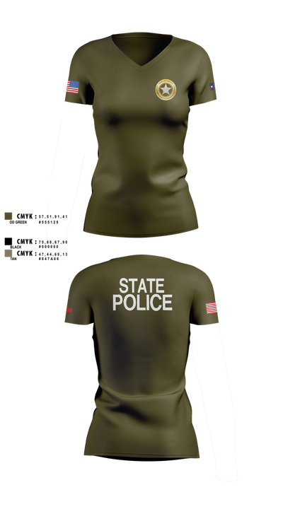 Texas Alcoholic Beverage Commission 30921681 Women's Short Sleeve V-neck Shirt - 101