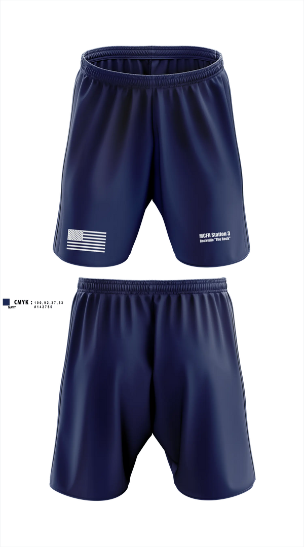 MCFR Station 3 Rockville "The Rock" 72137977 Athletic Shorts With Pockets -1