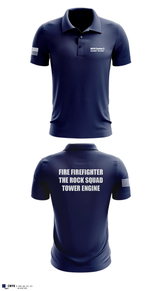 MCFR Station 3 Rockville "The Rock" 72137977 Short Sleeve Performance Polo - 1