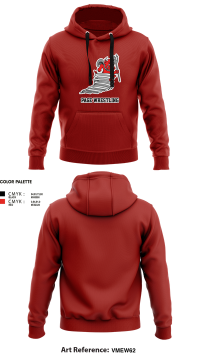Page High School Wrestling 10285113 Hoodie - 1