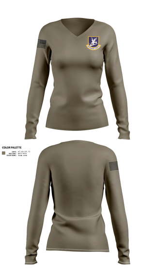 Womens Long Sleeve Vneck Shirt, Security Forces, Air Force, Teamtime, Team time, sublimation, custom sports apparel, team uniforms, spirit wear, spiritwear, sports uniforms, custom shirts, team store, custom team store, fundraiser sports, apparel fundraiser