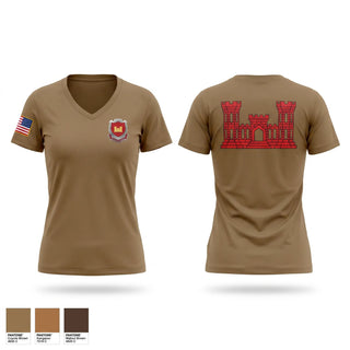 Womens Short Sleeve Vneck Shirt, 212th Engineer Company, National Guard, Teamtime, Team time, sublimation, custom sports apparel, team uniforms, spirit wear, spiritwear, sports uniforms, custom shirts, team store, custom team store, fundraiser sports, apparel fundraiser