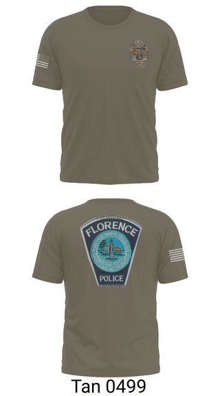 Old School Cotton Feel Shirt, Florence Police Department, Police, Teamtime, Team time, sublimation, custom sports apparel, team uniforms, spirit wear, spiritwear, sports uniforms, custom shirts, team store, custom team store, fundraiser sports, apparel fundraiser