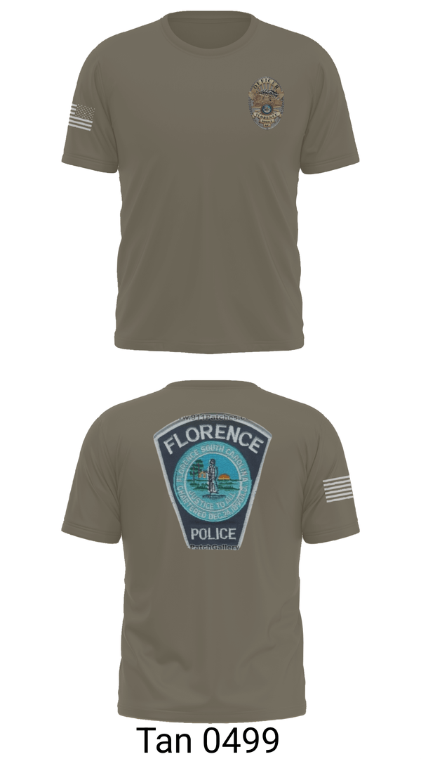 Old School Cotton Feel Shirt, Florence Police Department, Police, Teamtime, Team time, sublimation, custom sports apparel, team uniforms, spirit wear, spiritwear, sports uniforms, custom shirts, team store, custom team store, fundraiser sports, apparel fundraiser