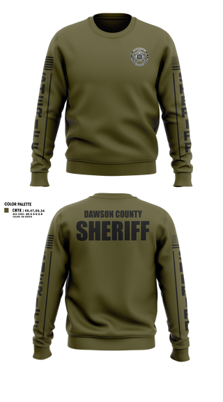 Crew Neck Sweatshirt, Dawson County Sheriff’s Office, Police, Teamtime, Team time, sublimation, custom sports apparel, team uniforms, spirit wear, spiritwear, sports uniforms, custom shirts, team store, custom team store, fundraiser sports, apparel fundraiser