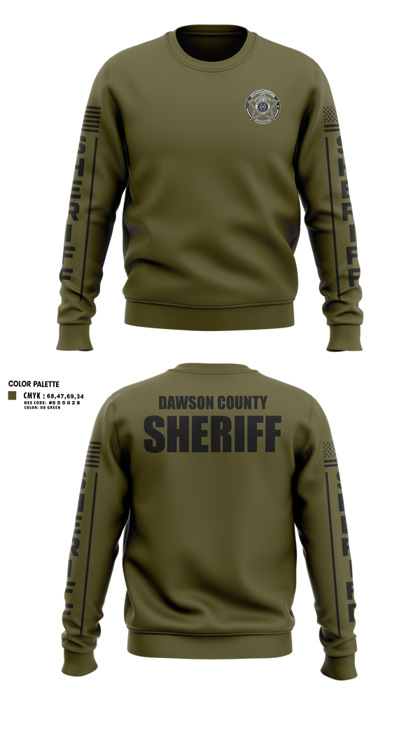 Crew Neck Sweatshirt, Dawson County Sheriff’s Office, Police, Teamtime, Team time, sublimation, custom sports apparel, team uniforms, spirit wear, spiritwear, sports uniforms, custom shirts, team store, custom team store, fundraiser sports, apparel fundraiser