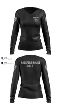 Rockford Police S.R.T. 53672195 Women's Long Sleeve V-neck Shirt - 6