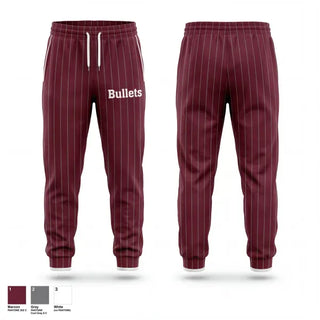 Sweatpants, Bullets, Baseball, Teamtime, Team time, sublimation, custom sports apparel, team uniforms, spirit wear, spiritwear, sports uniforms, custom shirts, team store, custom team store, fundraiser sports, apparel fundraiser