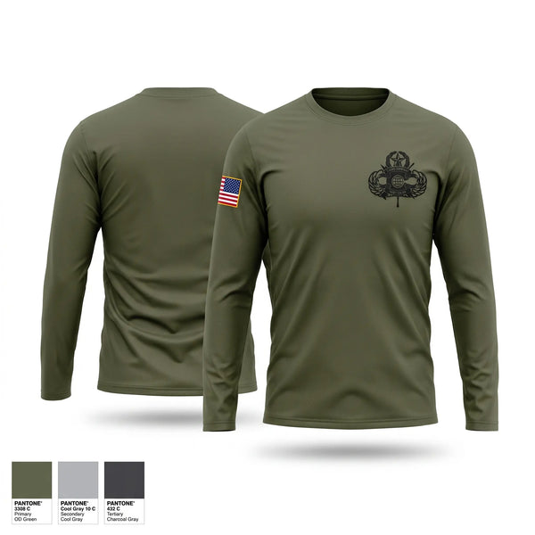Long Sleeve Performance Shirt, Charlie Co., 422 CA BN AIRBORNE, Army, Teamtime, Team time, sublimation, custom sports apparel, team uniforms, spirit wear, spiritwear, sports uniforms, custom shirts, team store, custom team store, fundraiser sports, apparel fundraiser