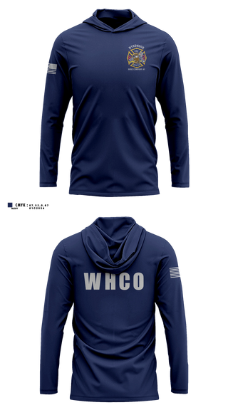 Long Sleeve hooded sunshirt, Wyndmoor Hose Company #1, Fire Department, Teamtime, Team time, sublimation, custom sports apparel, team uniforms, spirit wear, spiritwear, sports uniforms, custom shirts, team store, custom team store, fundraiser sports, apparel fundraiser