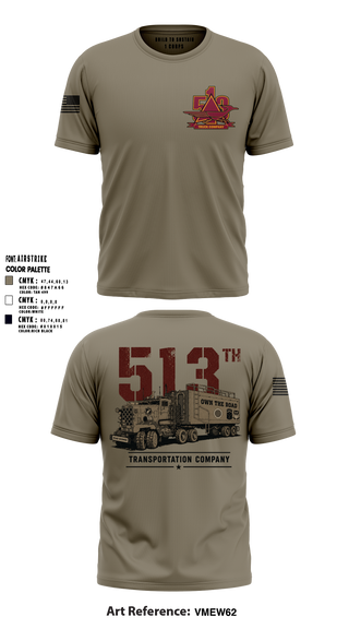 513th Transportation Company 84942366 Old School Cotton Feel Shirt -103
