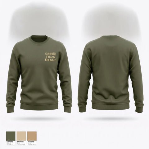 Crew Neck Sweatshirt, Cassal Truck Repair, , Teamtime, Team time, sublimation, custom sports apparel, team uniforms, spirit wear, spiritwear, sports uniforms, custom shirts, team store, custom team store, fundraiser sports, apparel fundraiser