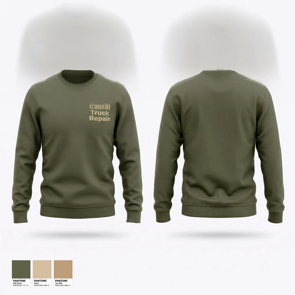 Crew Neck Sweatshirt, Cassal Truck Repair, , Teamtime, Team time, sublimation, custom sports apparel, team uniforms, spirit wear, spiritwear, sports uniforms, custom shirts, team store, custom team store, fundraiser sports, apparel fundraiser