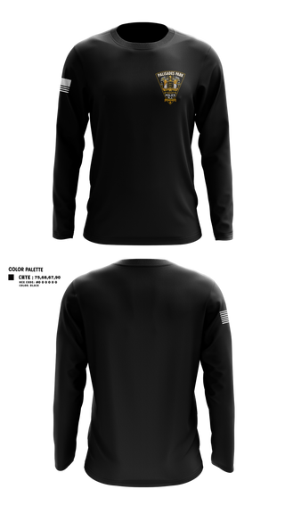 Long Sleeve Performance Shirt, Palisades Park Police Department Public, Police, Teamtime, Team time, sublimation, custom sports apparel, team uniforms, spirit wear, spiritwear, sports uniforms, custom shirts, team store, custom team store, fundraiser sports, apparel fundraiser